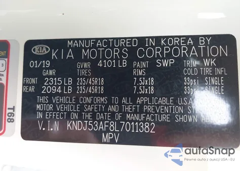 2020 Kia Soul Gt-Line Turbo из США, поврежденный, VIN KNDJ53AF8L7011382